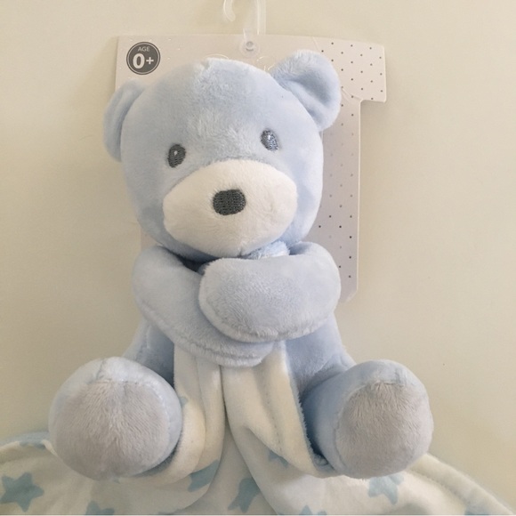 NEW Lovey Security Blanket Soft Baby Toy Little Blue Bear Gift 6M+ | Rene Rofe - Picture 7 of 11